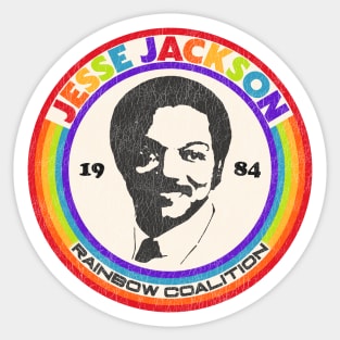 Jesse Jackson Rainbow Coalition 1984 Sticker